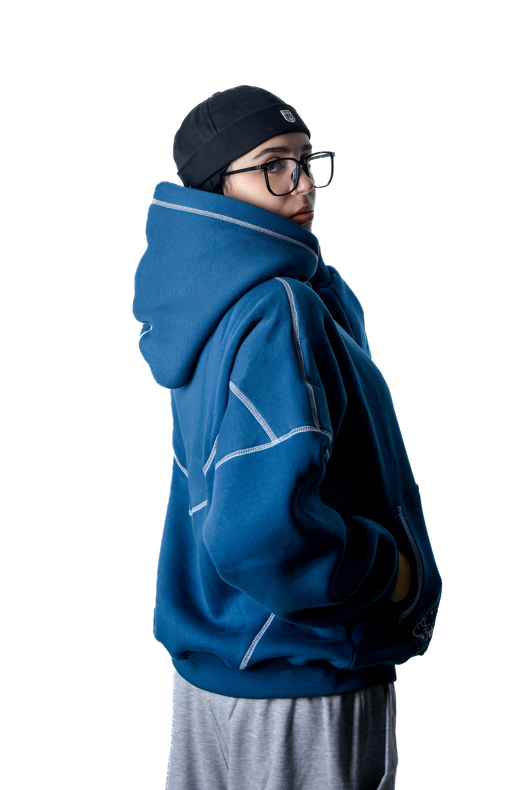 RE Indigo hoddie